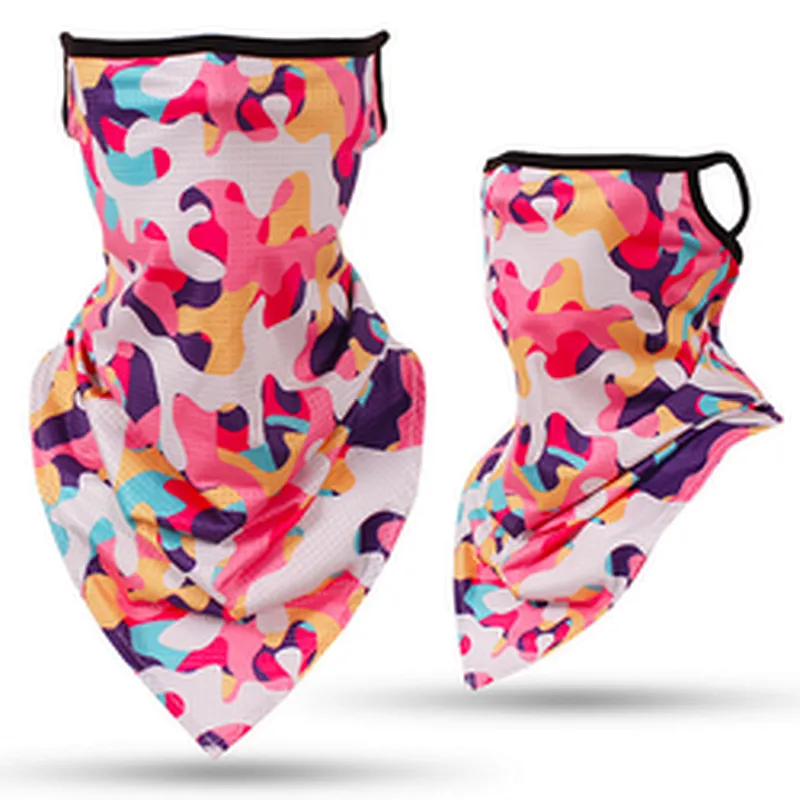 Spring And Summer Multifunctional Ice Silk Sunscreen Riding Outdoor Dustproof And Haze Covering Face Ear Hanging Scarf