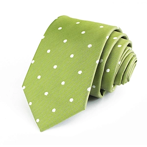 Good design 2021 latest fashion green jacquard silk ties in bulk for men