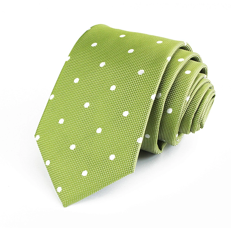 Good design 2021 latest fashion green jacquard silk ties in bulk for men