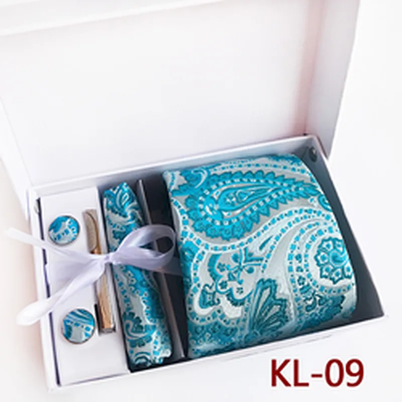 Paisley Neckties With Pocket Squares Casual Men Ties and Hanky Set Custom Tie Pocket Square and Cufflink Set