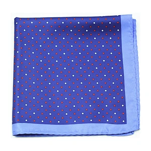 products silk pocket square flower hanky light blue hand embroidery DPS5414B