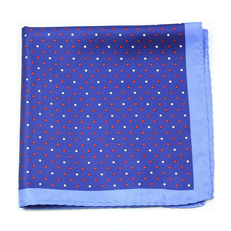 products silk pocket square flower hanky light blue hand embroidery DPS5414B