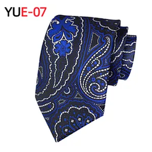 Custom Polyester Lattice Neck Ties For Men Classic Paisley Necktie Jacquard Woven Gravatas Masculina