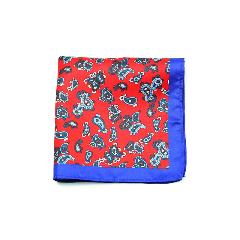 Custom High Quality Personalized Pocket Squares Polyester / Cotton All-season Digital Printed Men Gift Box Set Male