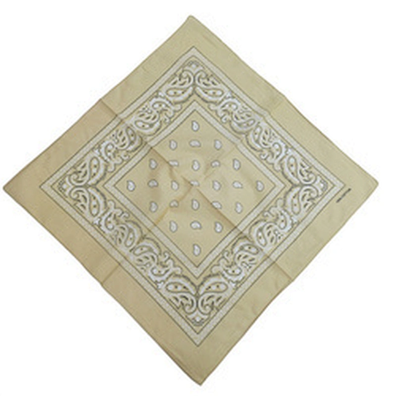 Wholesale Low Moq Fashion 100% Cotton Reusable Bandanas Custom Logo Silk Screen Printed Sport Headwear Soft Square Bandana Scarf