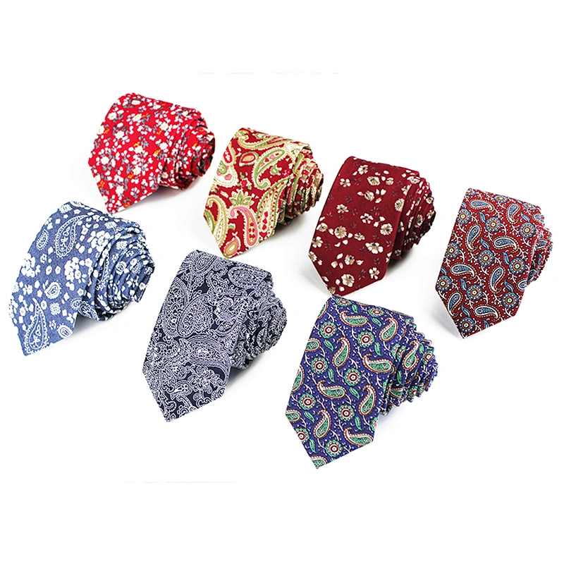 Wholesale Floral Ties Casual Cotton Ties Printed Tie Set Gift Box