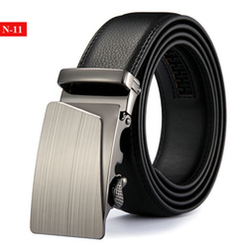 Wholesale Luxury Business Ratchet Automatic Genuine Leather Men's Fashion Belt