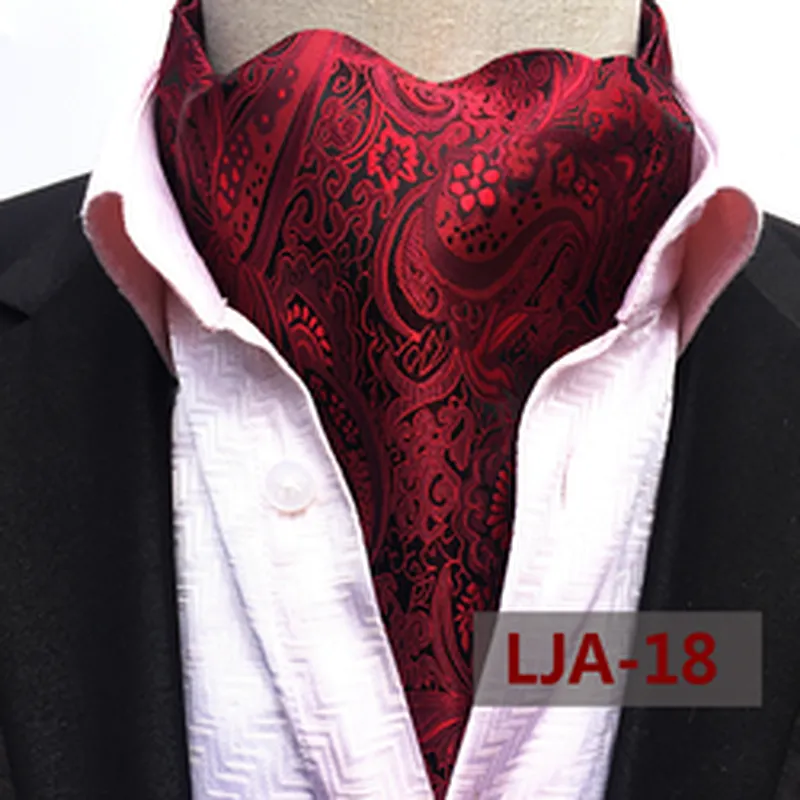 Polyester Jacquard Woven Ties For Men Italian Classic Paisley Cravate Homme Casual Dot Folard Mens Ascot