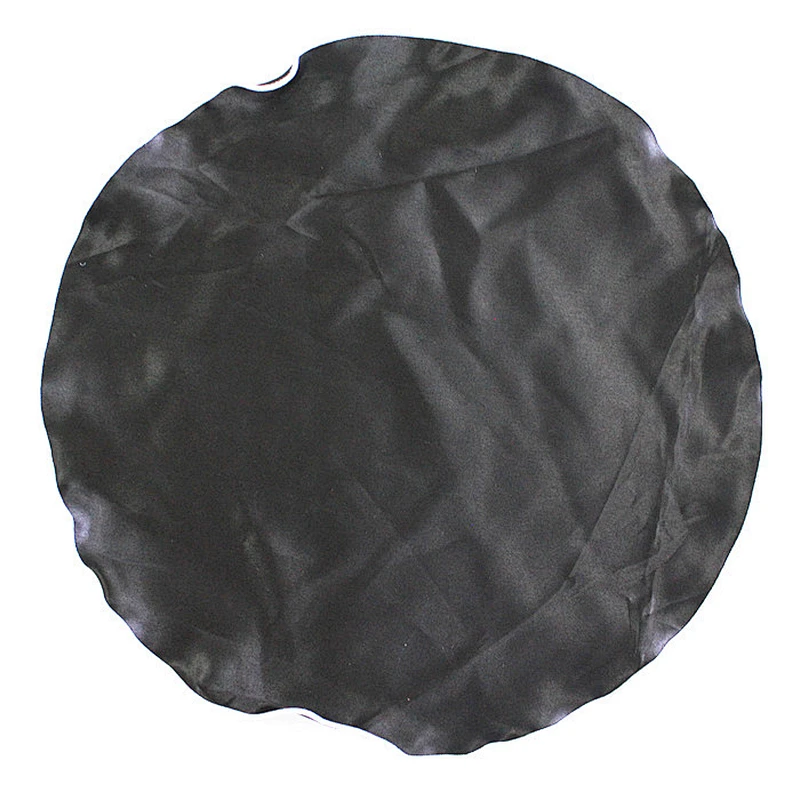 2018 new spring collection plain color black pocket round handkerchief round hot selling PR0048