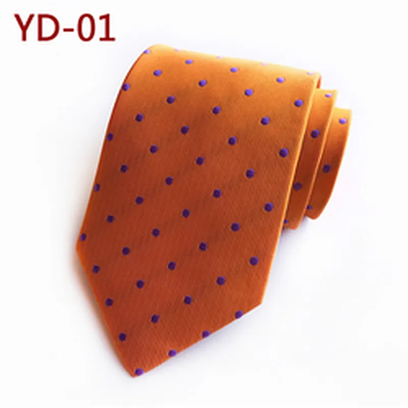 Custom Fashion Mens Ties Necktie Dot Cravates Pour Hommes Polyester Jacquard Ties For Men Italian