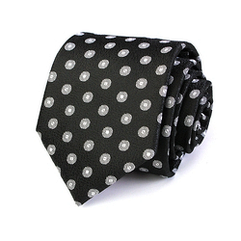 Fashion Custom Logo Business Mens Black Silk Neck Ties For Men