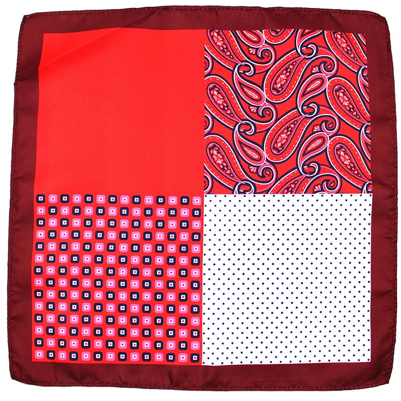 Men's polyester Printed Handkerchief pocket square for men