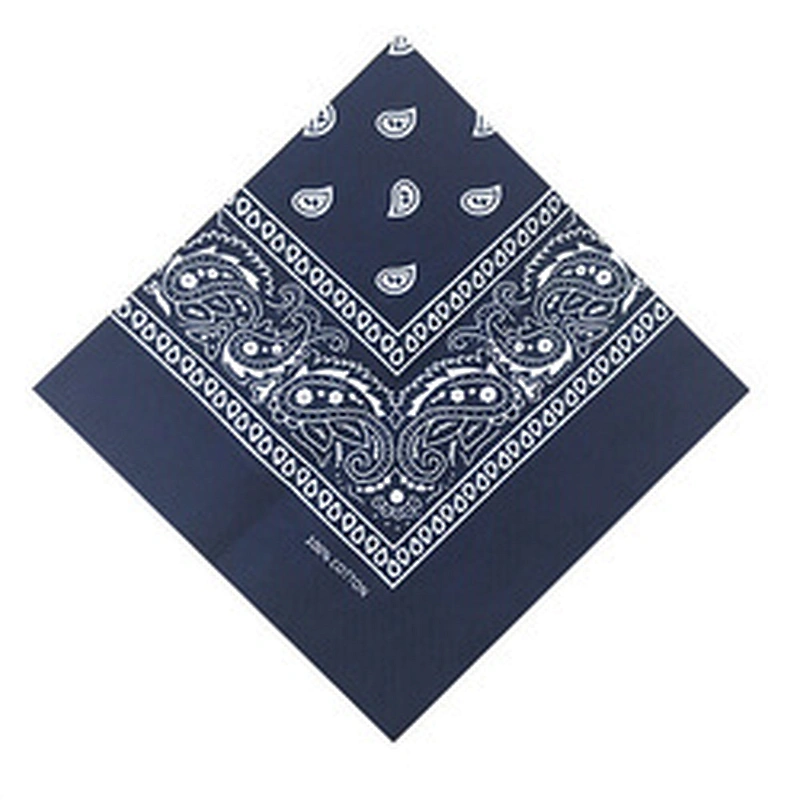 Wholesale Low Moq Fashion 100% Cotton Reusable Bandanas Custom Logo Silk Screen Printed Sport Headwear Soft Square Bandana Scarf