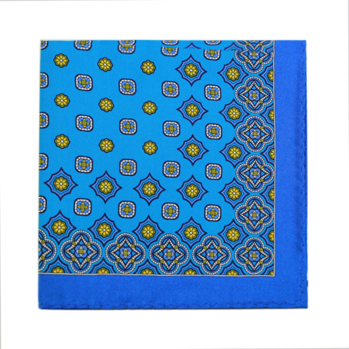 100% Silk Men's Printing Pocket Squares Handkerchief in stock