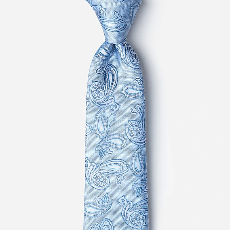 Paisley Silk Ties High Quality Classical Popular Woven Jacquard Red Bule Black White 100%silk 7*148cm Custom