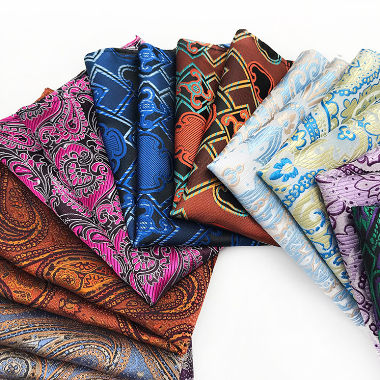 Paisley Hanky Cotton Handkerchief Custom Silk Pocket Squares for Men Luxury Men Muslin Handkerchief Cotton