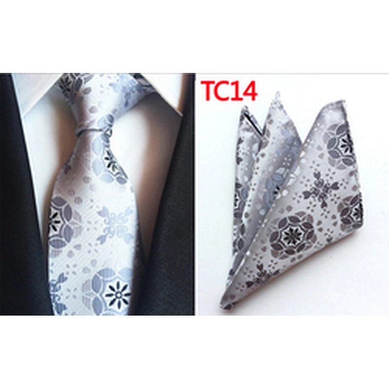 Custom Men Ties and Hanky Set Casual Paisley Neckties with Pocket Square Geometry Ensemble Cravate Mouchoirs