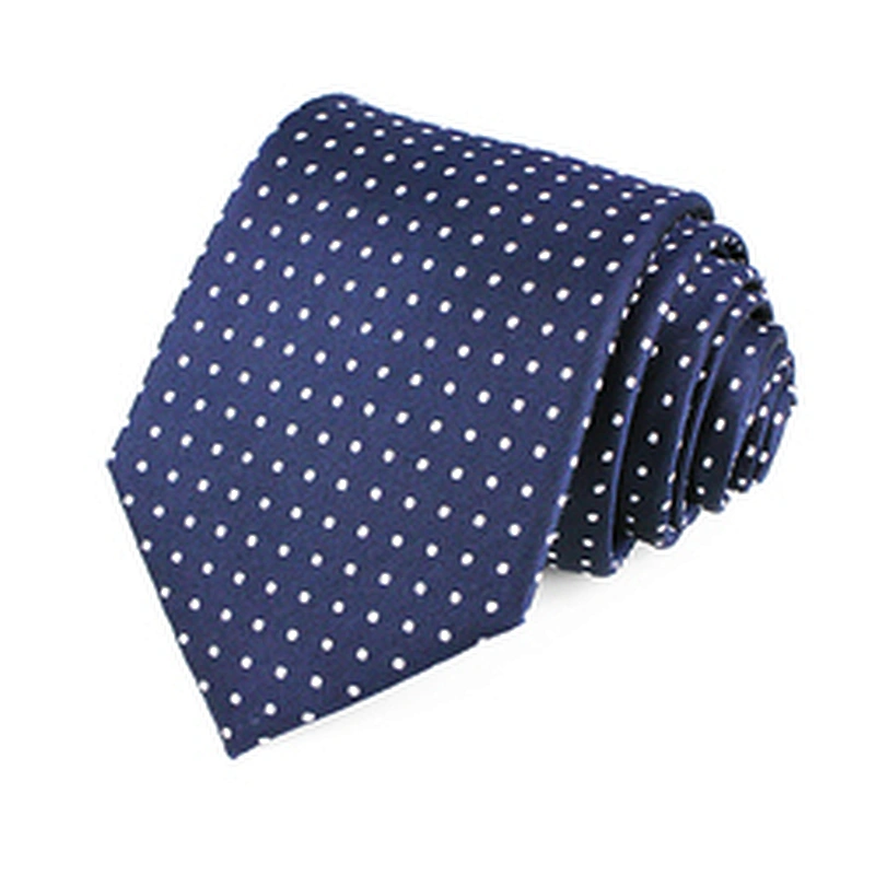Sublimation Necktie Silk Custom Corbatas para hombre Wholesale Dot Jacquard Mens Neck Tie Set