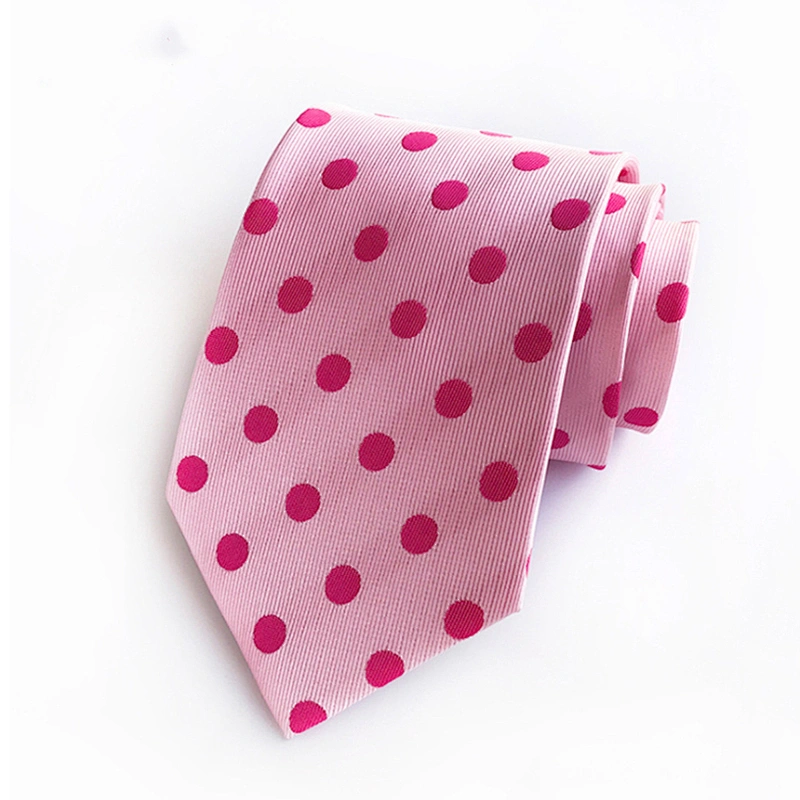 Custom Fashion Mens Ties Necktie Dot Cravates Pour Hommes Polyester Jacquard Ties For Men Italian