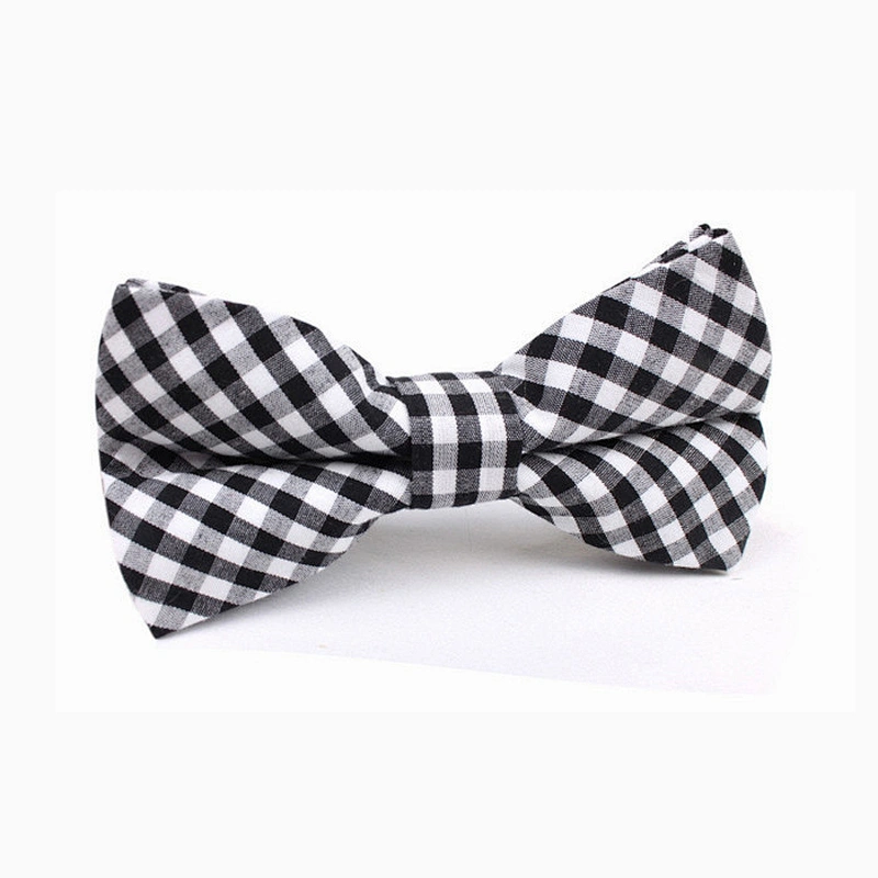 custom school uniform plaid cotton bow ties blue