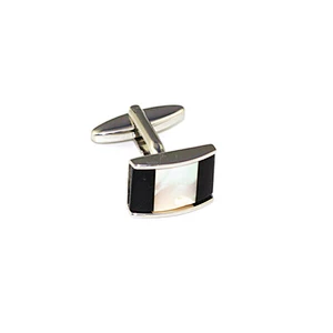 Custom wedding jewelry white and black cufflinks for wholesale