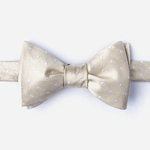 white dot bow and necktie set dark grey for mens
