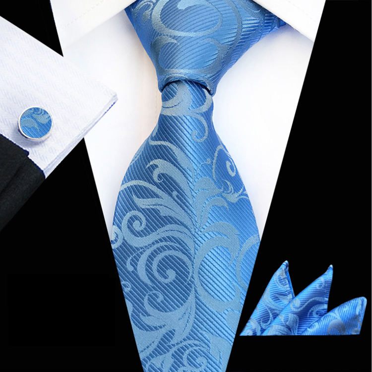 Paisley Neckties With Pocket Squares Luxury Men Ties and Hanky Set Custom Tie Pocket Square and Cufflink Set