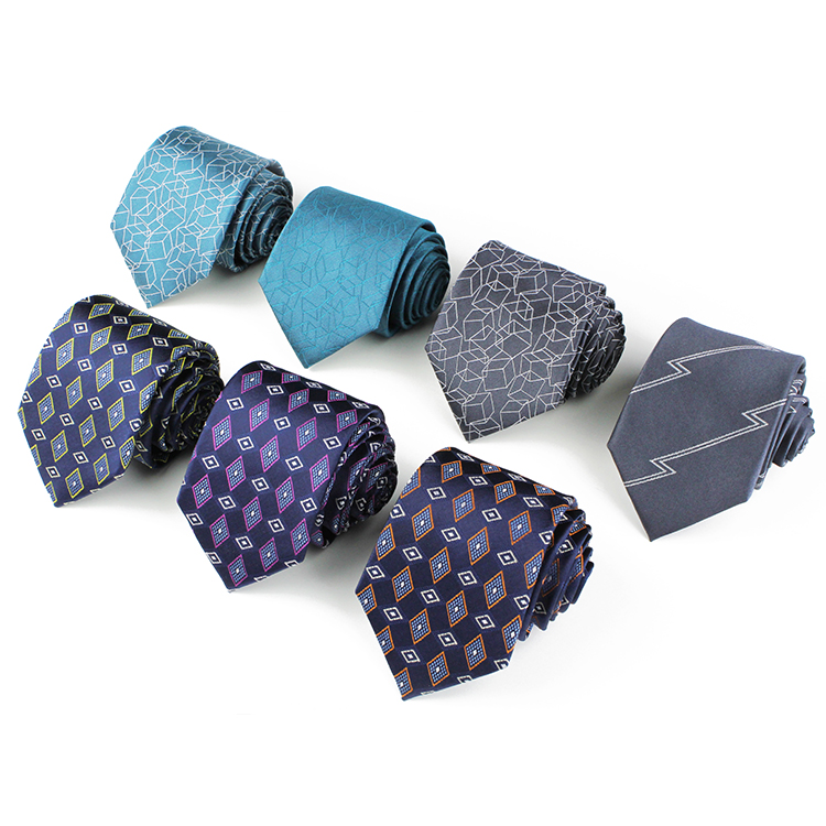 Designers Silk Ties Newest Fishion Corbatas Hombres Silk Woven Geometry Mens Ties Silk Box Set