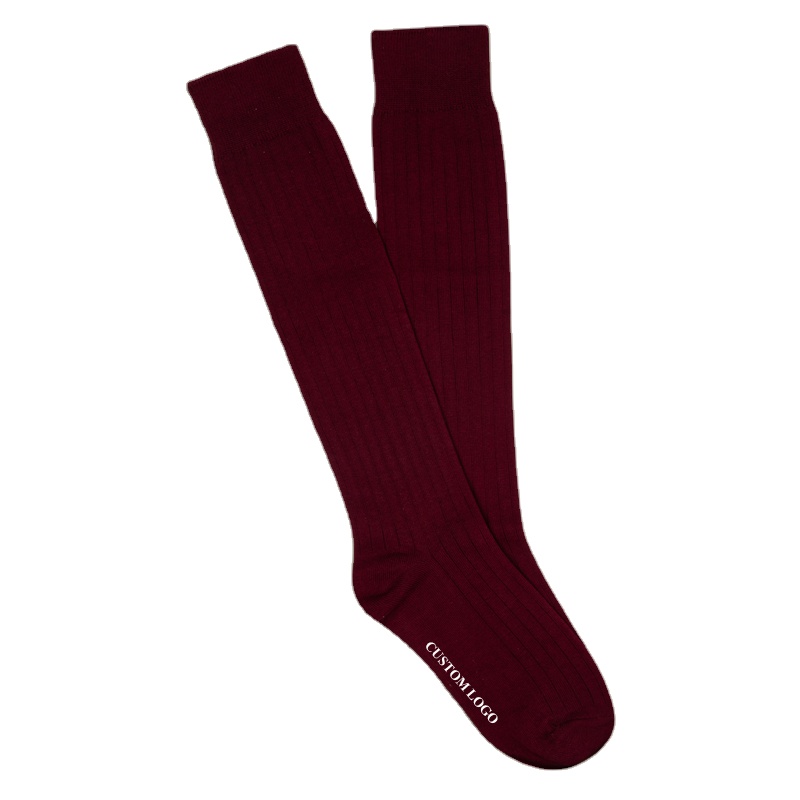 custom high quality men and women Long  tube solid color socks men knee high socks