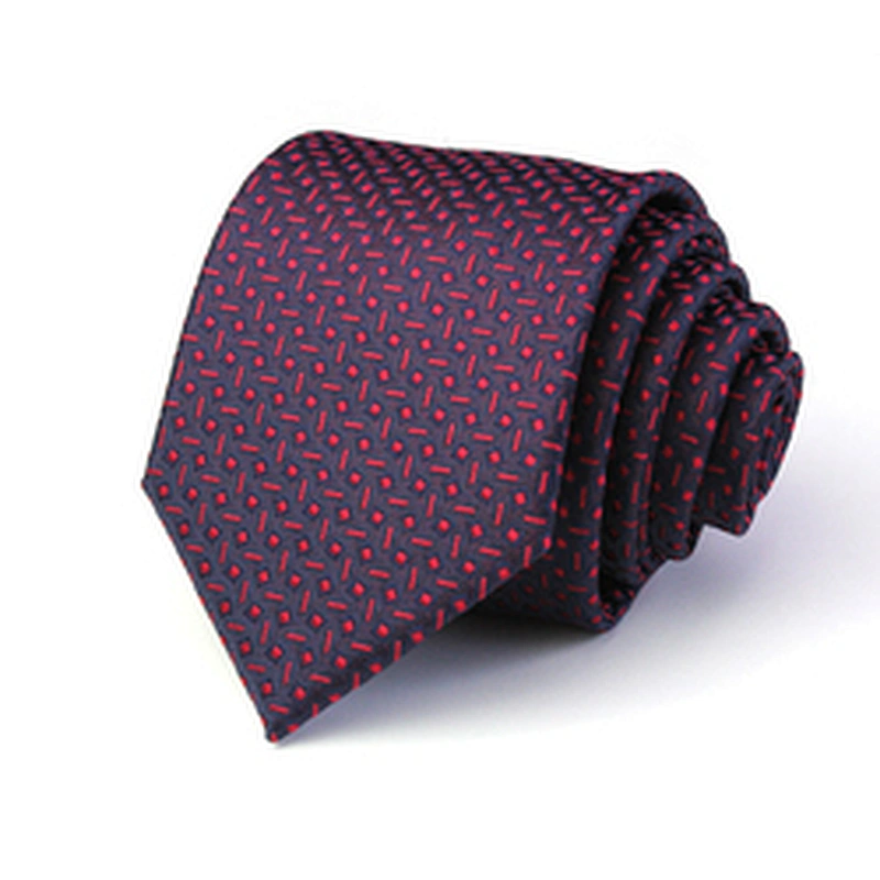 Wholesale Silk Neckties Men Fashion Casual Corbatas De Seda Dot imitated silk Ties Jacquard Fabric For Neckties