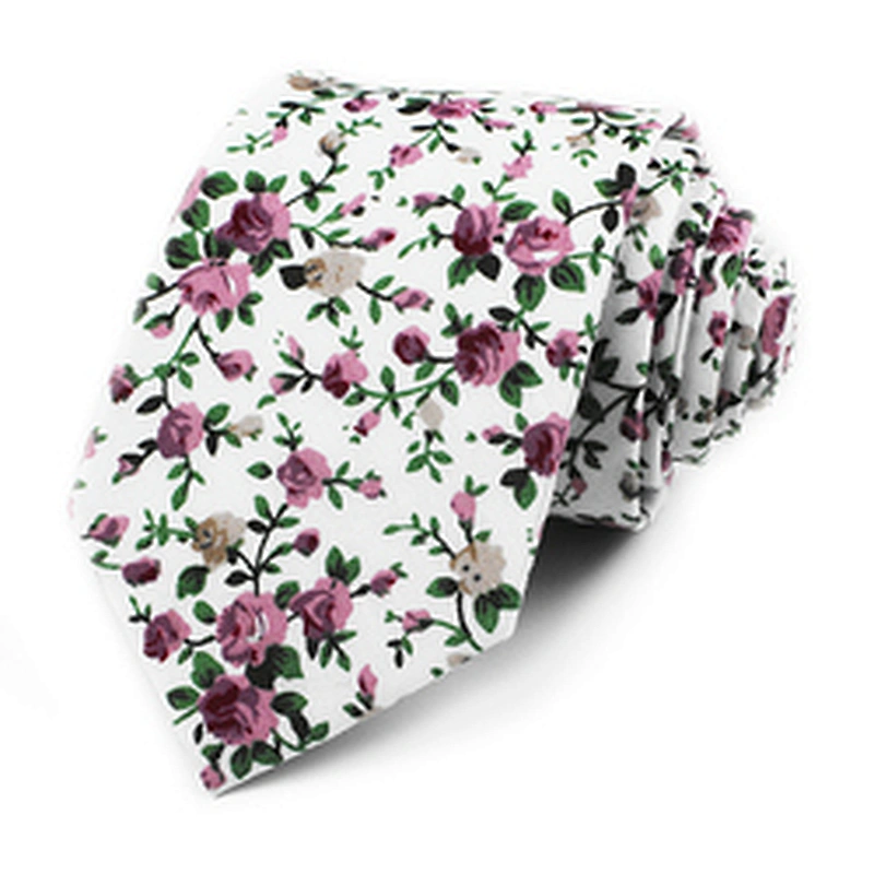 Chinese Classical Style Neck Ties For Men Casual Floral Ties Men Set Cotton Ties Men Necktie Set Gift Box