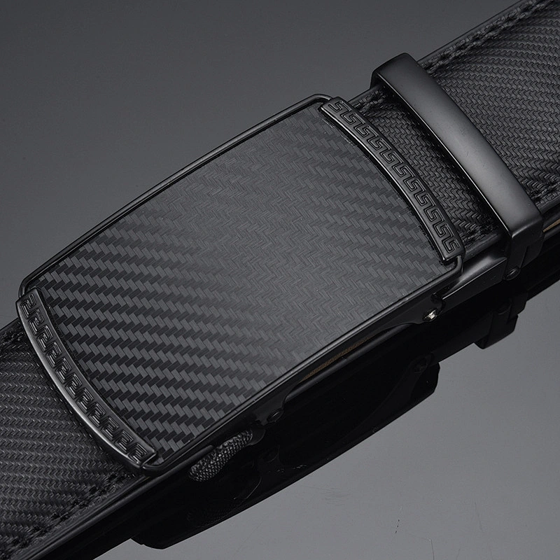 Luxury Man Belts Business Genuine Leather Belts Classics Automatic Black Buckle Men Belt