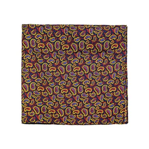 Wholesale digital Printing paisley pattern silk Pocket Squares