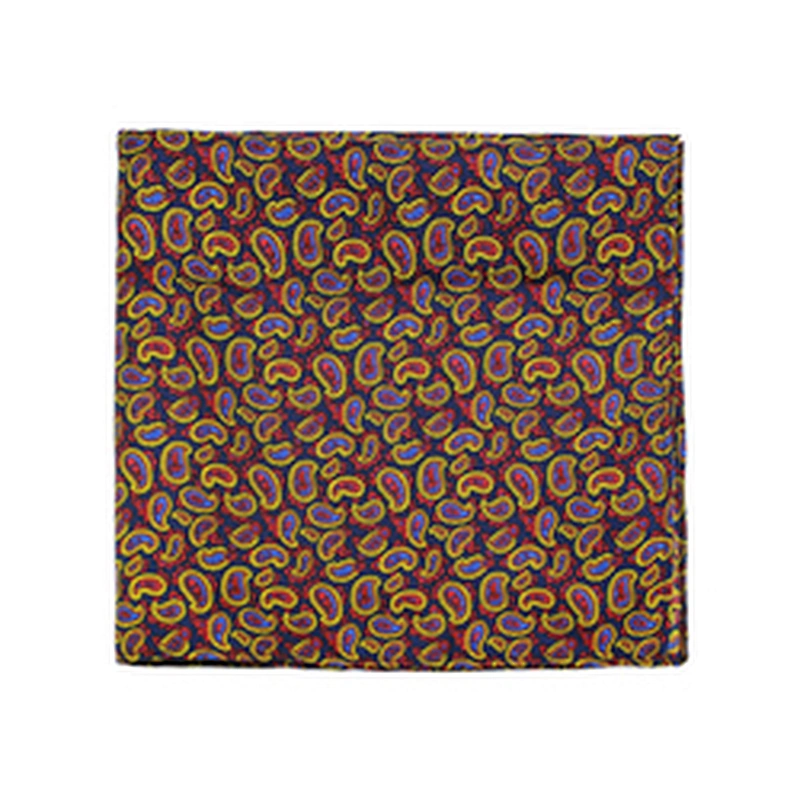 Wholesale digital Printing paisley pattern silk Pocket Squares