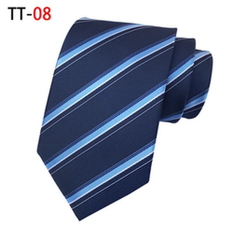 Fashion Striped Neck Ties For Men Casual Necktie Set Gift Box Custom Logo Polyester Woven Corbatas Hombres