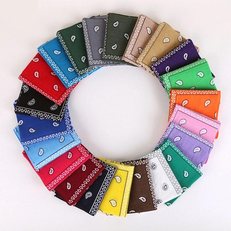 Wholesale Fashion cotton polyester silk square Handkerchief Printing Bandana Cheap Cotton Bandana