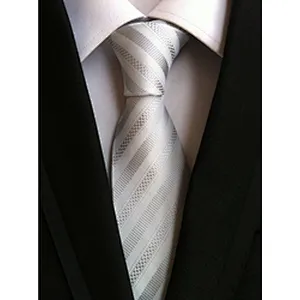 Wholesale Gravata Masculina Luxury Jacquard Woven Mens Neck Tie Set Stripe Ties For Men Italian