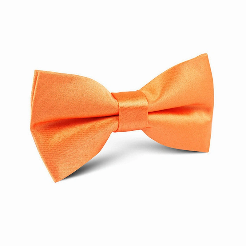 solid microfiber polyester cheap satin bowtie white