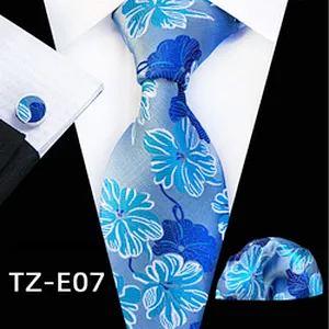 Custom Tie Pocket Square and Cufflink Set Floral Neckties With Pocket Squares Fashion Men Ties and Hanky Set