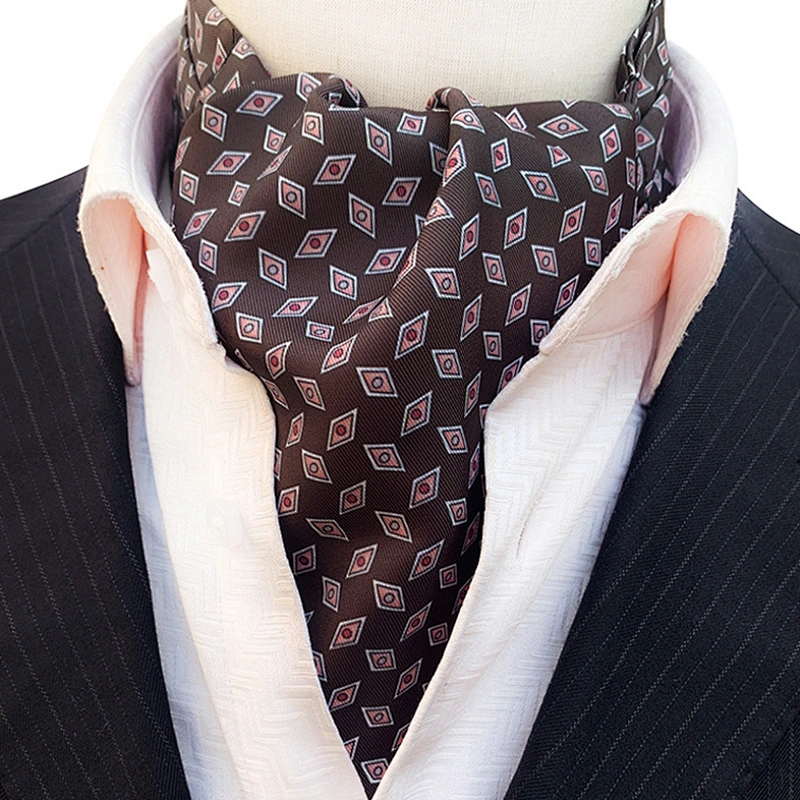 Classic Floral Folard Mens Ascot Casual Paisley Cravate Homme Jacquard Woven Ties For Men Italian