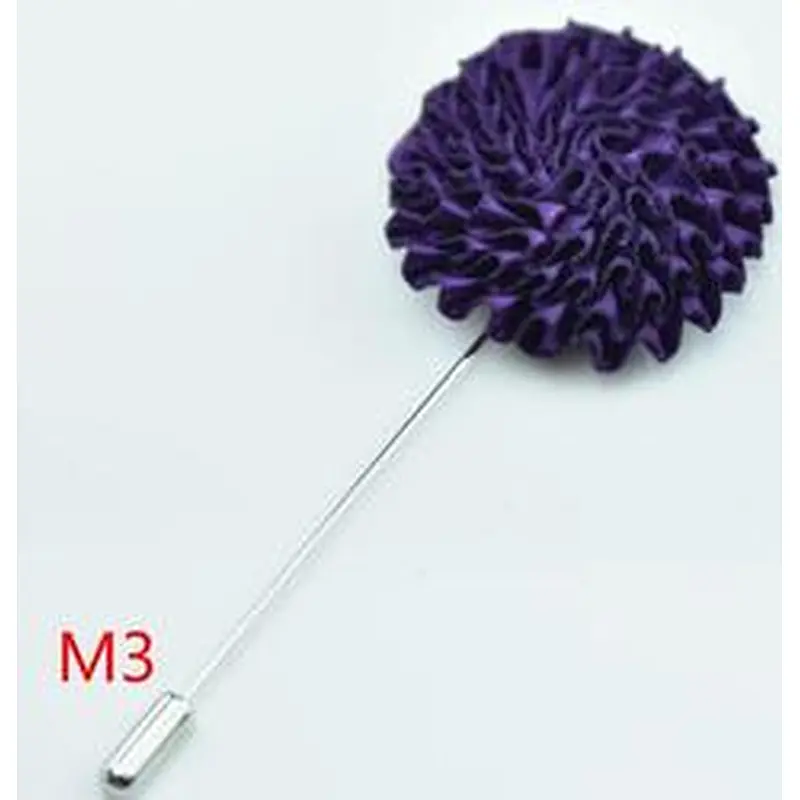 Designer flower brooch lapel pin Luxury groomsman corsage flower Custom lapel pins for suit men