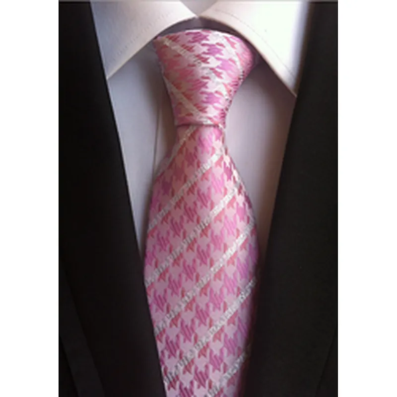 Wholesale Business Silk Ties Formal Stripe Silk Neckties Men Polyester Jacquard Woven Cravate Homme