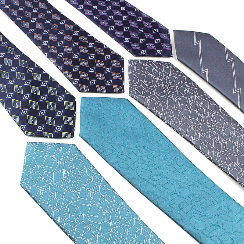Designers Silk Ties Newest Fishion Corbatas Hombres Silk Woven Geometry Mens Ties Silk Box Set