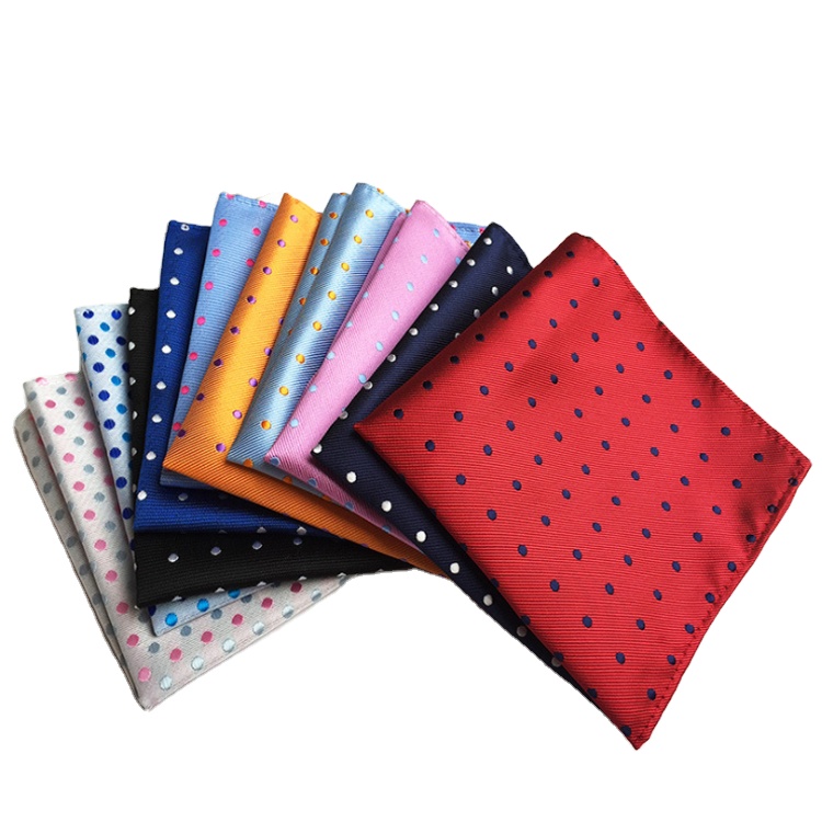 Customised Pocket Squares  Dot Men's Woven Handkerchief In Gift Box