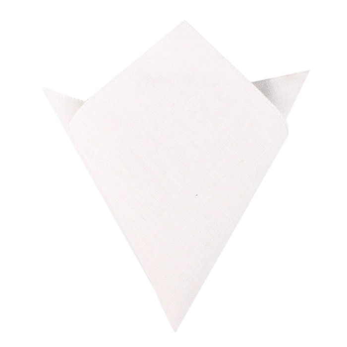 wholesale high quality Custom white linen handkerchief