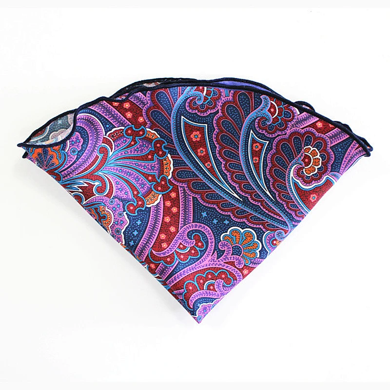 personalized round pocket squares silk handkerchief PR0008