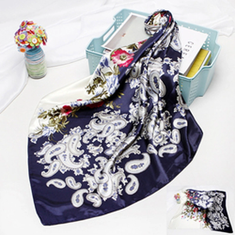 Supplier Tudung Bawal Printed Stylish Scarf For Women Silk Custom Under Hijab Headscarf