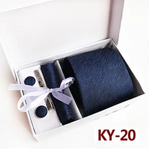 Fashion Neckties With Pocket Squares Custom Men Ties and Hanky Set Floral Tie Clip Pocket Square and Cufflink Set Gift Box