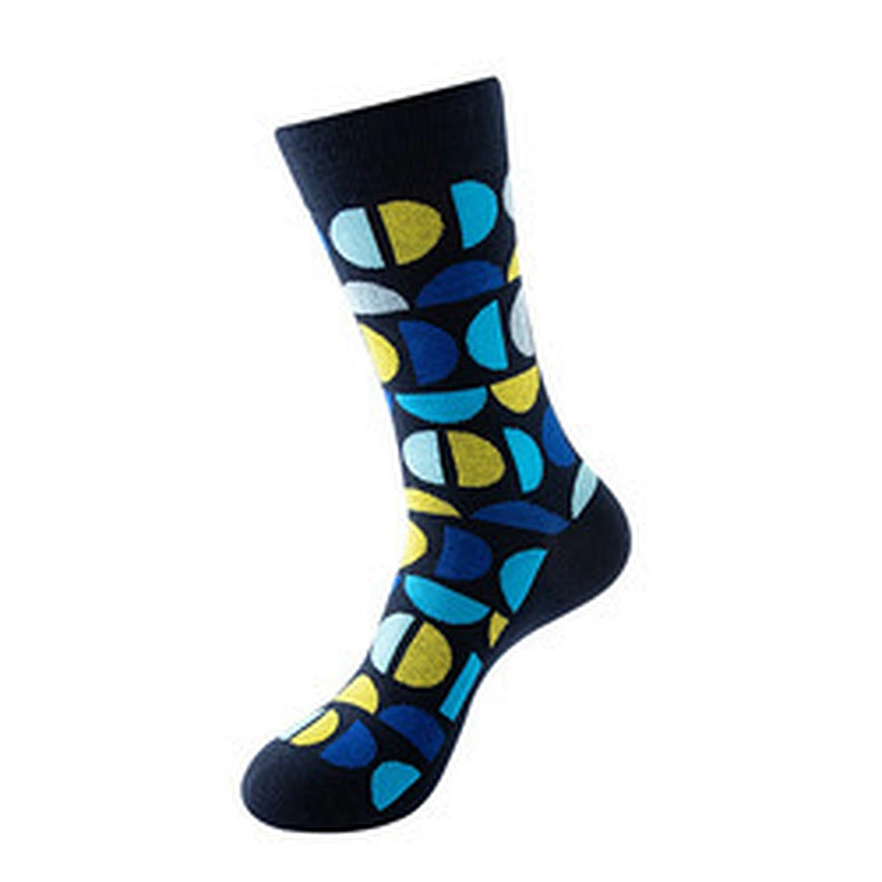 wholesale geometric pattern fashion socks Amazon hot sale socks men and women personality trend socks cotton stockings