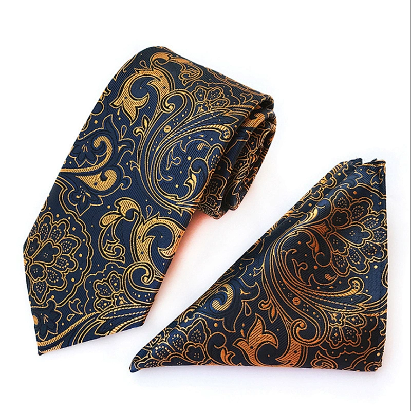 Fashion Mens Polyester Tie and Pocket Square Set
